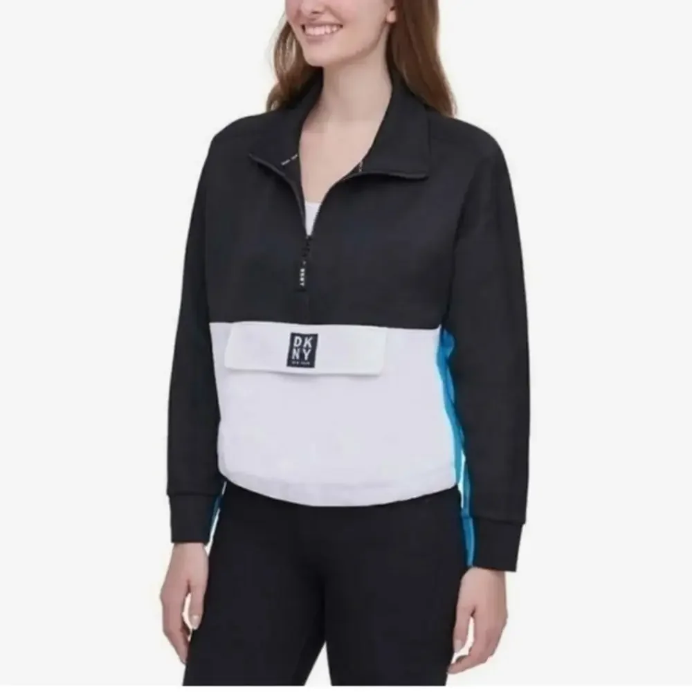 New DKNY Sport women’s 1/2 zip pull over lightweight jacket top size small